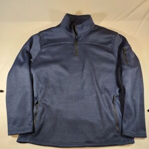 Telluride Clothing Quarter Zip Mens Fleece Pullover Blue XXL